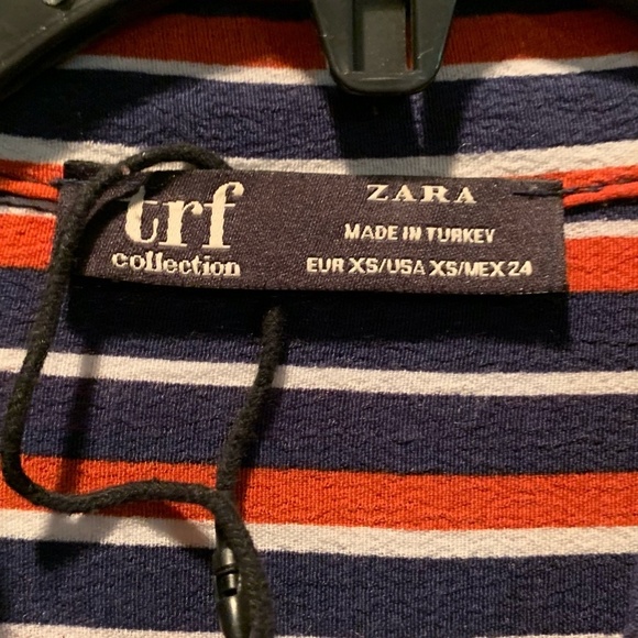 Zara Striped Long Sleeve Button Front Shirt XS - Picture 3 of 6